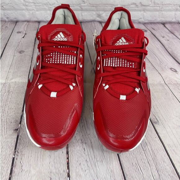 Adidas PureHustle Metal Red Softball Cleats Women's Size 7.5 (FV9039) - Picture 3 of 10